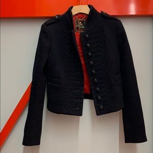 Super dry US6 military crop black jacket